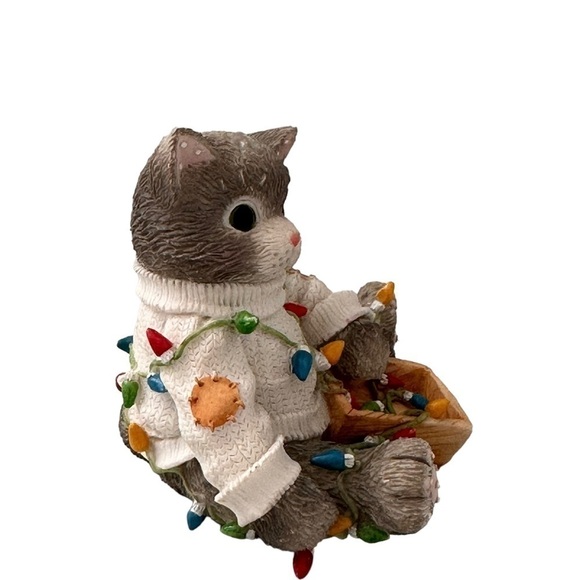 Calico Kittens 'You Brighten My Holidays’ Figurine - Picture 5 of 7